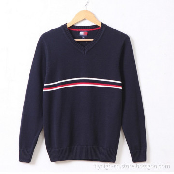 Warm Knitting Pullover Men Round Neck Sweater